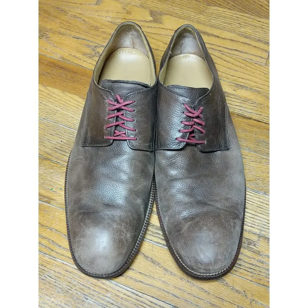 Cole Haan Men's Brown Pebbled Leather‎ Derby Shoes 13 M C12660